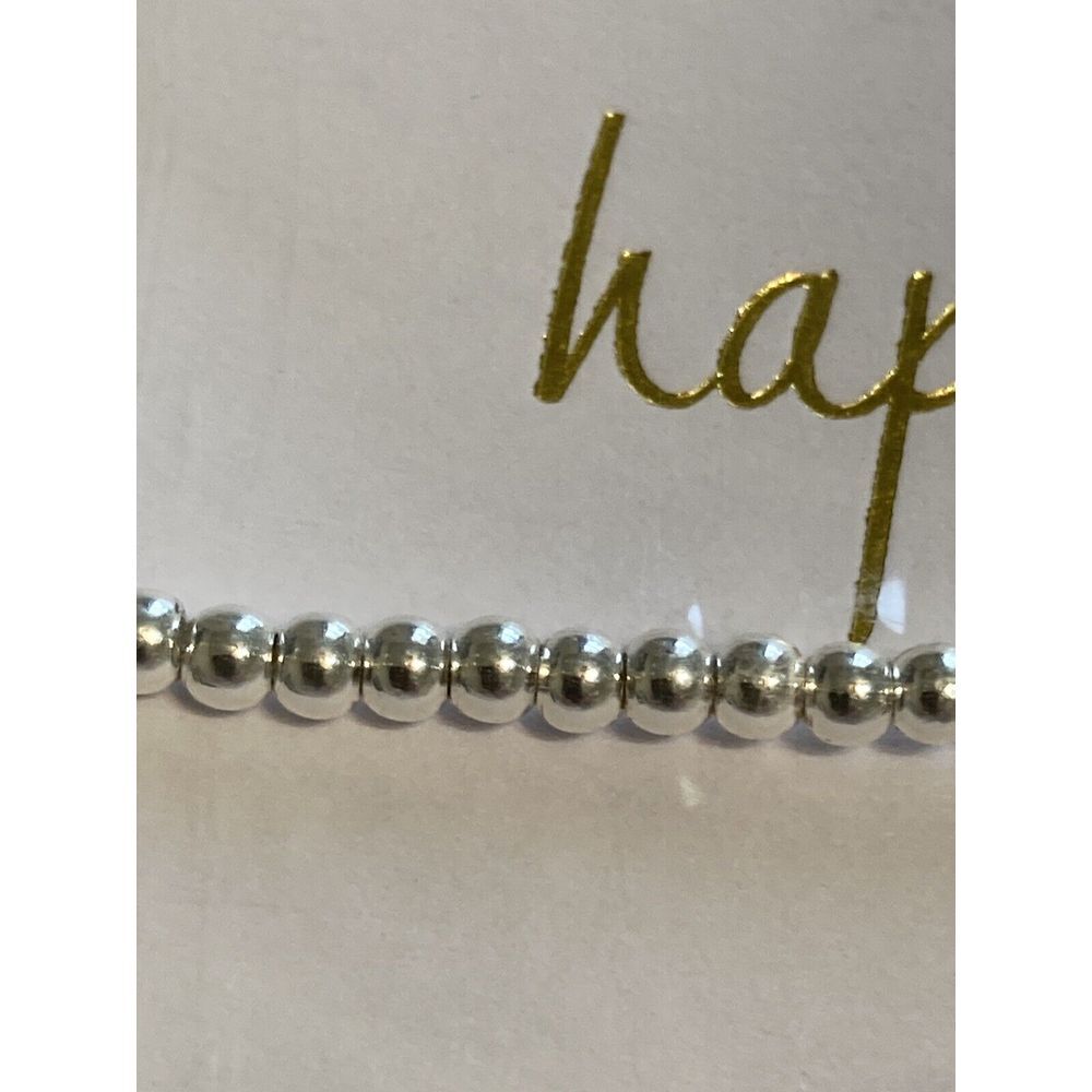 Katie Loxton Happy Ever After Bride Bracelet Stretch Silver Tone NWT Heart - Picture 3 of 6